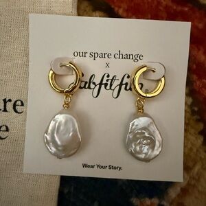 Our Spare Change Island Pearl Earrings